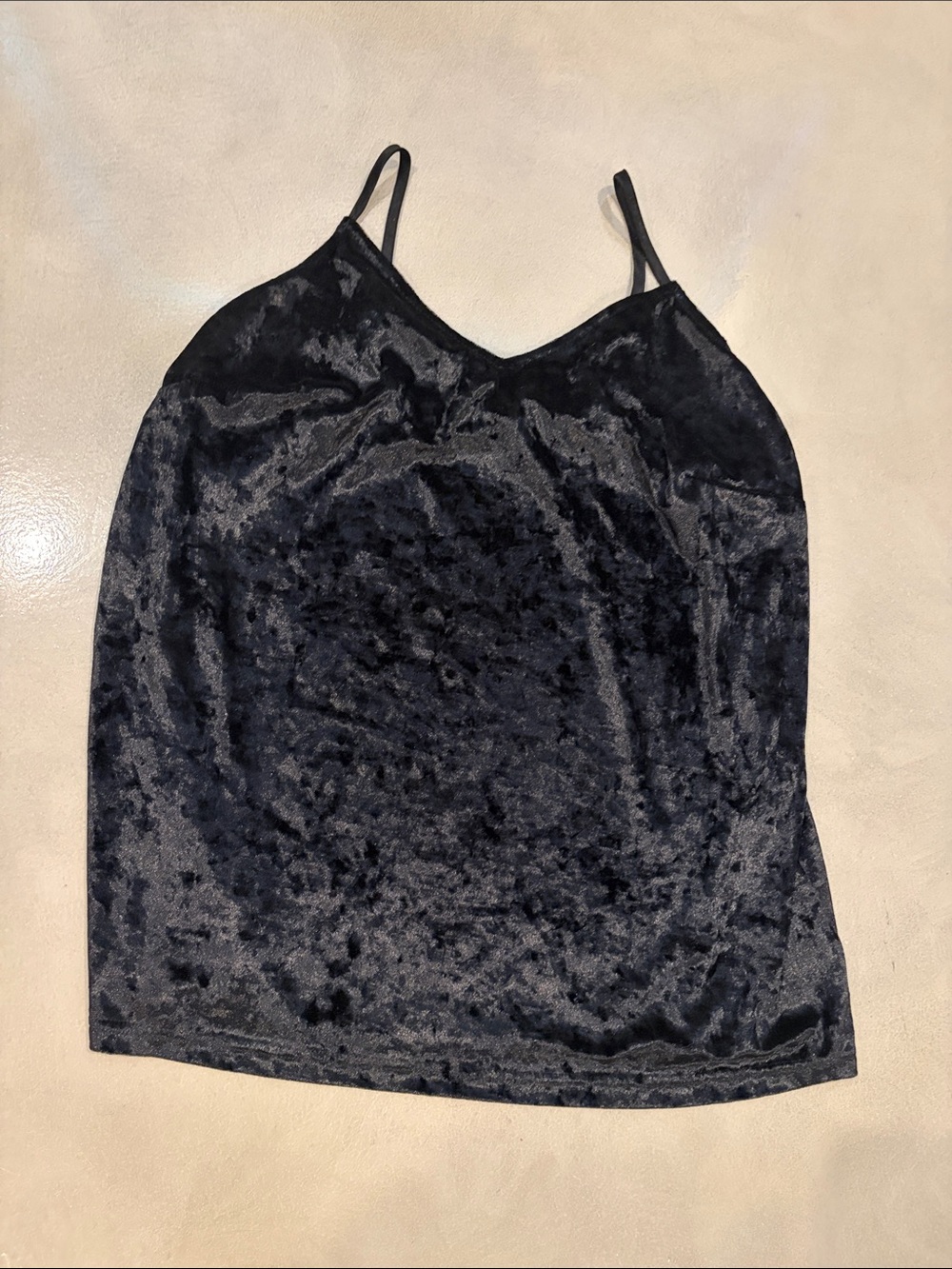 Andree Black Velvet Spaghetti Strap Camisole